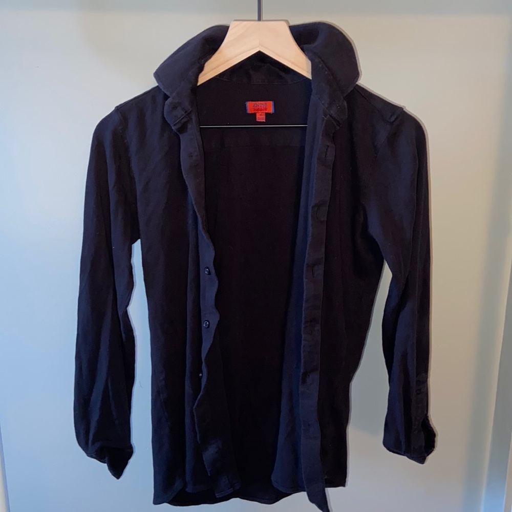 ZNT18 Black 15 Button Down